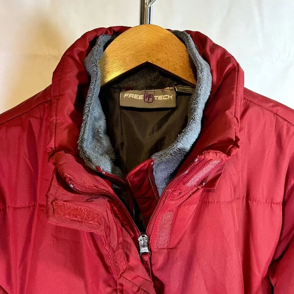 Free Tech Womens Puffer Coat with Side Cinch Tabs Size M 8-10 - Picture 4 of 13
